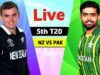 Pakistan Vs New Zealand Live  | PAK Vs NZ 5th T20 Match Live