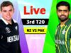 Pakistan Vs New Zealand Live  | PAK Vs NZ 3rd T20 Match Live