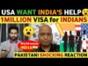 USA WANT INDIA'S HELP😮 | 1MILLION AMERICAN VISA FOR INDIAN | PAK PUBLIC REACTION ON INDIA REAL TV