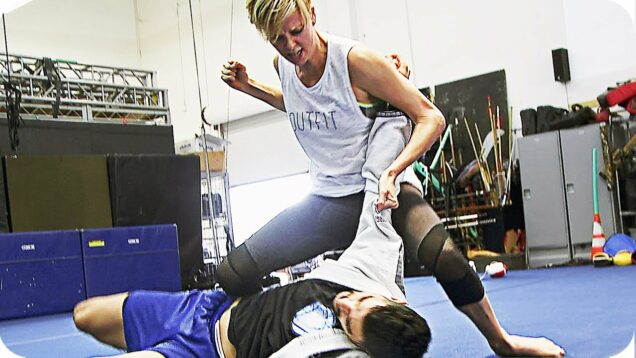 CHARLIZE THERON Fight Training for ATOMIC BLONDE (2017)