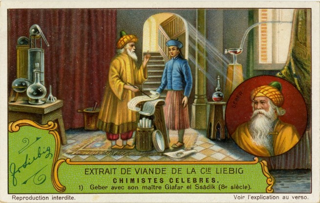 Geber, Chimistes Celebres, Liebig's Extract of Meat Company Trading Card