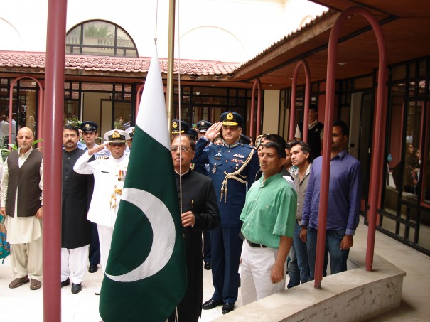 Flag Hoisting Ceremony On Independence in Paris