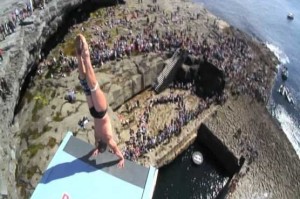 Russian diver cliff