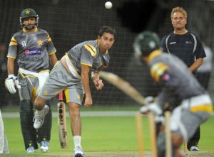 Pakistan team in practise