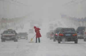 China Snow Falling