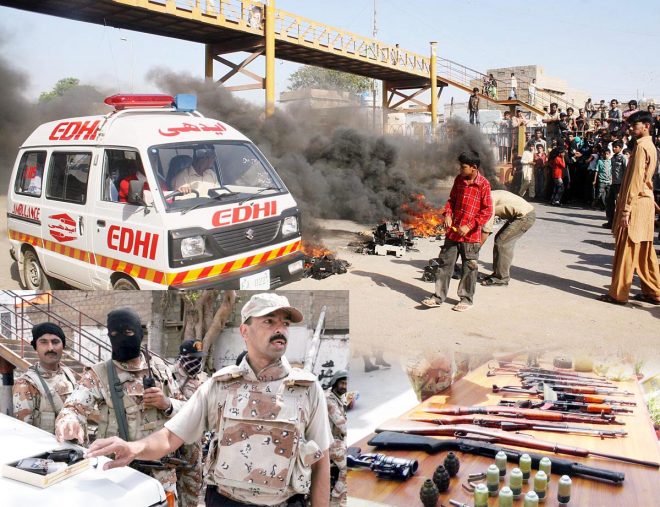 کراچی : پولیس آپریشن کے دوران 42 ملزمان گرفتار، اسلحہ برآمد