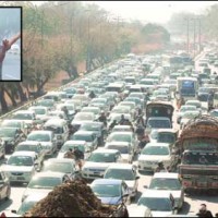 Lahore Traffic Affected