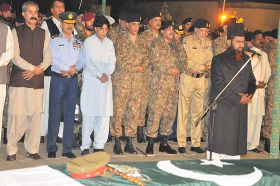 اپردیرمیں شہید ہونیوالے فوجی افسران کی نمازجنازہ راولپنڈی میں ادا کی گئی