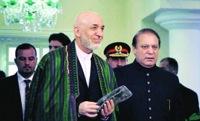 Nawaz Sharif, Hamid Karzai