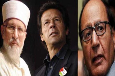 Tahir,ul,Qadri,Imran Khan,Shujaat Hussain