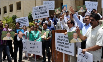 MQM Protester