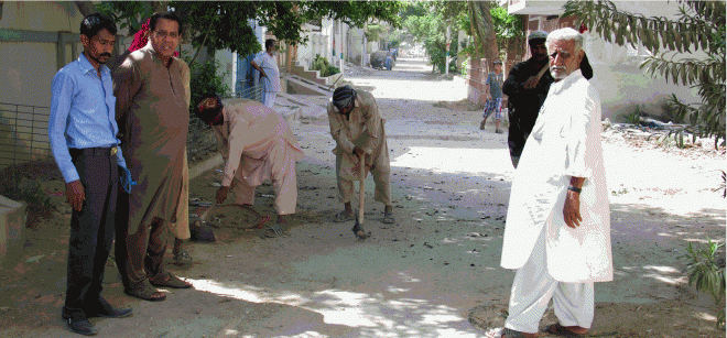 صوبائی حلقہ PS-120 میں حق پرست ایم پی اے نشاط ضیاء قادری کے فنڈز سے ترقیاتی منصوبوں پر کام کا آغاز