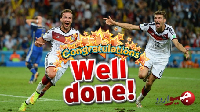 Congratulations Germany