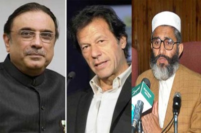 Asif Zardari, Imran Khan,Siraj ul Haq