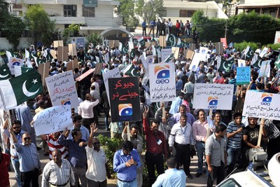 Geo Journalists Protest