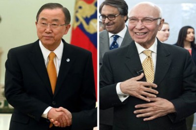 Sartaj Aziz, Ban Ki-moon