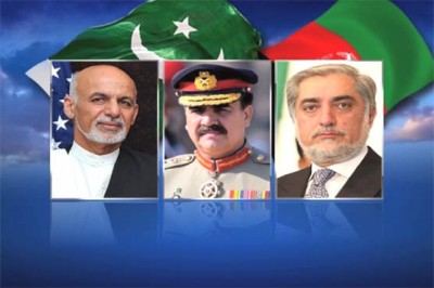 Ashraf Ghani,Raheel Sharif, Abdullah Abdullah