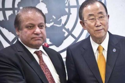 Ban Ki Moon And Nawaz Sharif