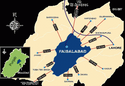 Faisalabad Map