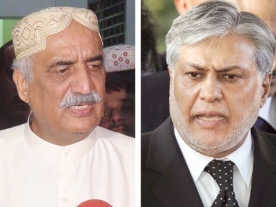 Ishaq Dar and Khursheed Shah