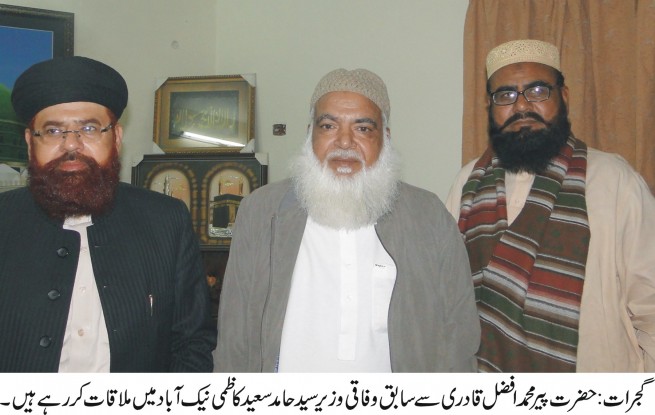 Pir Afzal Qadri,Hamid Saeed Kazmi Meeting