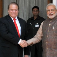 Narendra Modi with Nawaz Sharif