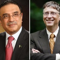 Asif Ali Zardari and Bill Gates