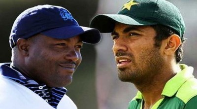 Brian Lara and Wahab Riaz