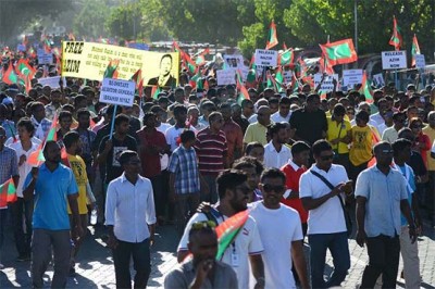 Mohammad Nasheed Capture Against Protest