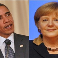 Obama and Angela Merkel