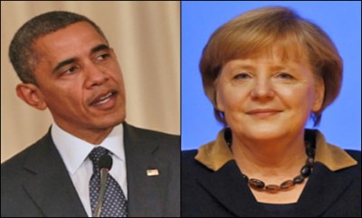 Obama and Angela Merkel