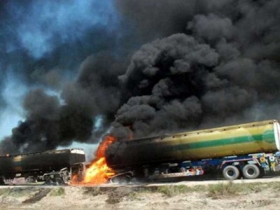 Oil Tankers Fire