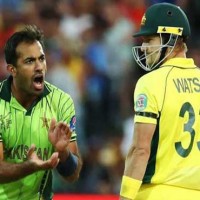 Wahab Riaz and Shane Watson