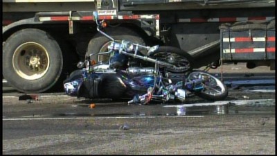 Truck And Motorcycle Accident