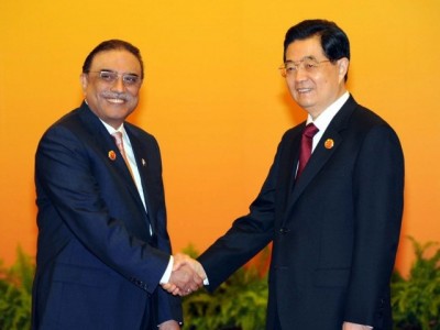 Zardari and Hu Jintao