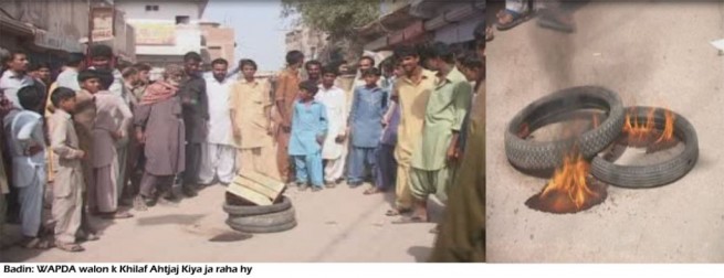 Badin Wapda Against Protest