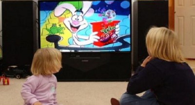 Children Watch Cartoon