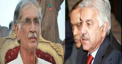 Khwaja Asif And Pervez Khattak Meating