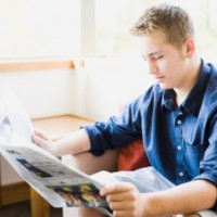 Reading Newspaper