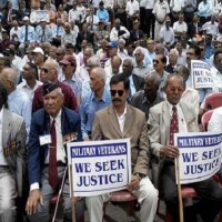 Former Indian Soldiers Protest