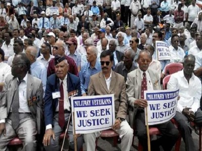 Former Indian Soldiers Protest