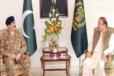 General Raheel Sharif and Nawaz Sharif 