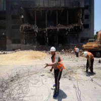 Hosni Mubarak Political Party Office Destroyed