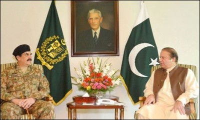 Nawaz Sharif And Raheel Sharif Meating