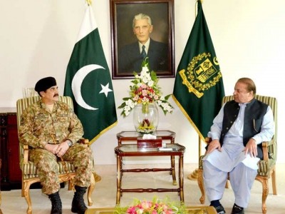 Nawaz Sharif And Raheel Sharif Meeting