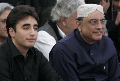 Asif Ali Zardari and Bilawal Bhutto