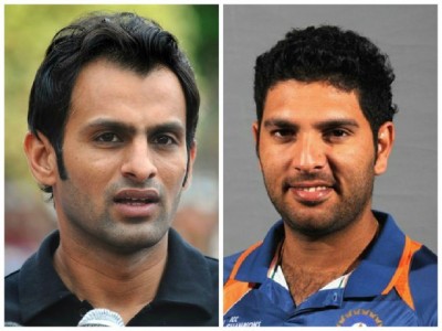 Yuvraj Singh and Shoaib Malik