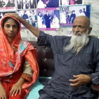 Abdul Sattar Edhi with Geeta