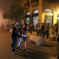 Beirut Potesters And Security Forces Clash