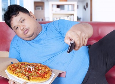 Man Eating Pizza